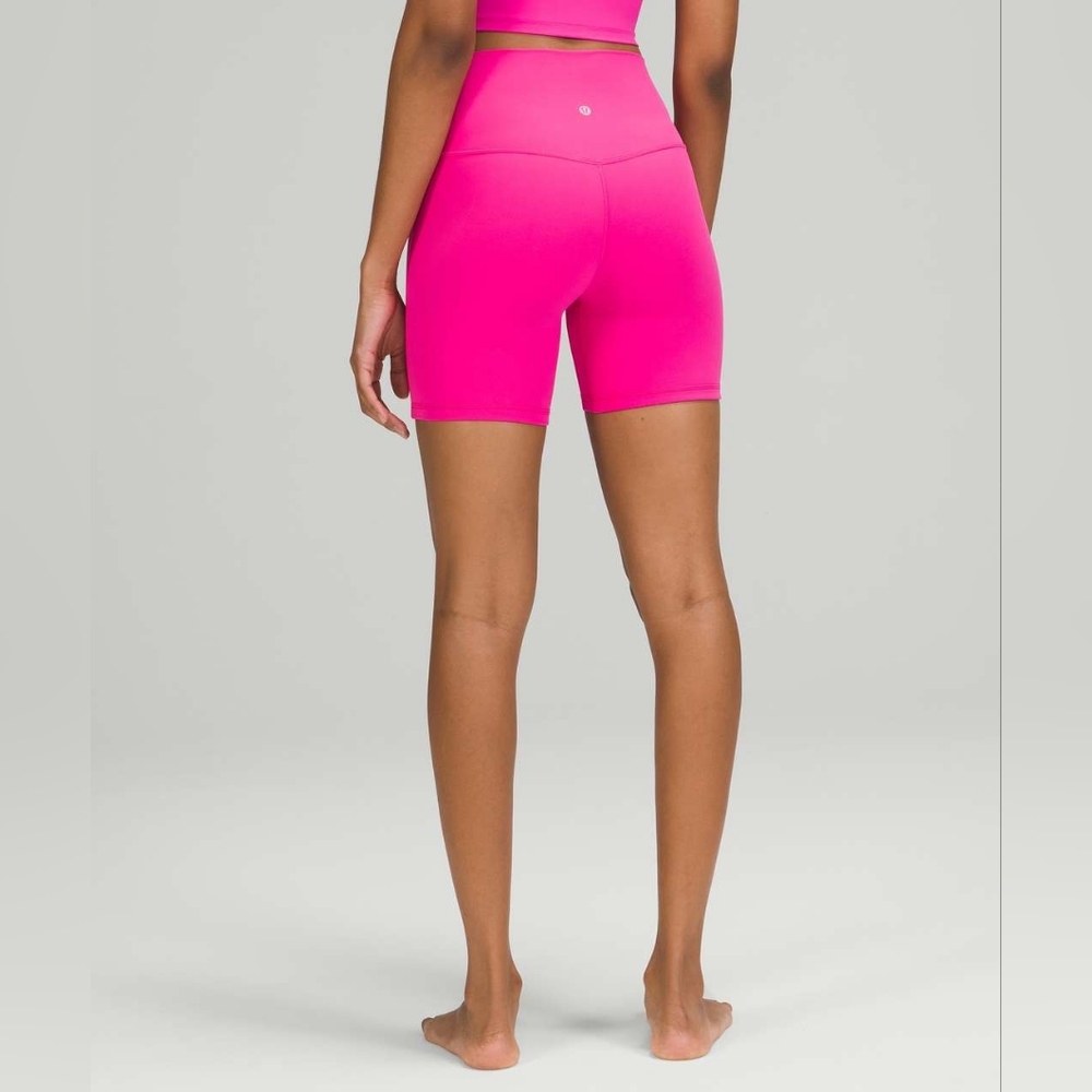High-Waist Pink Bike Shorts
